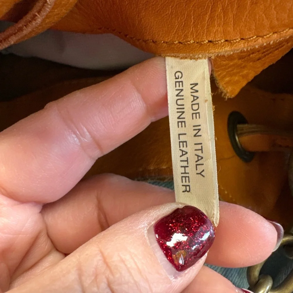 Caterina Lucchi Tan Leather Bucket Bag - Picture 12 of 12